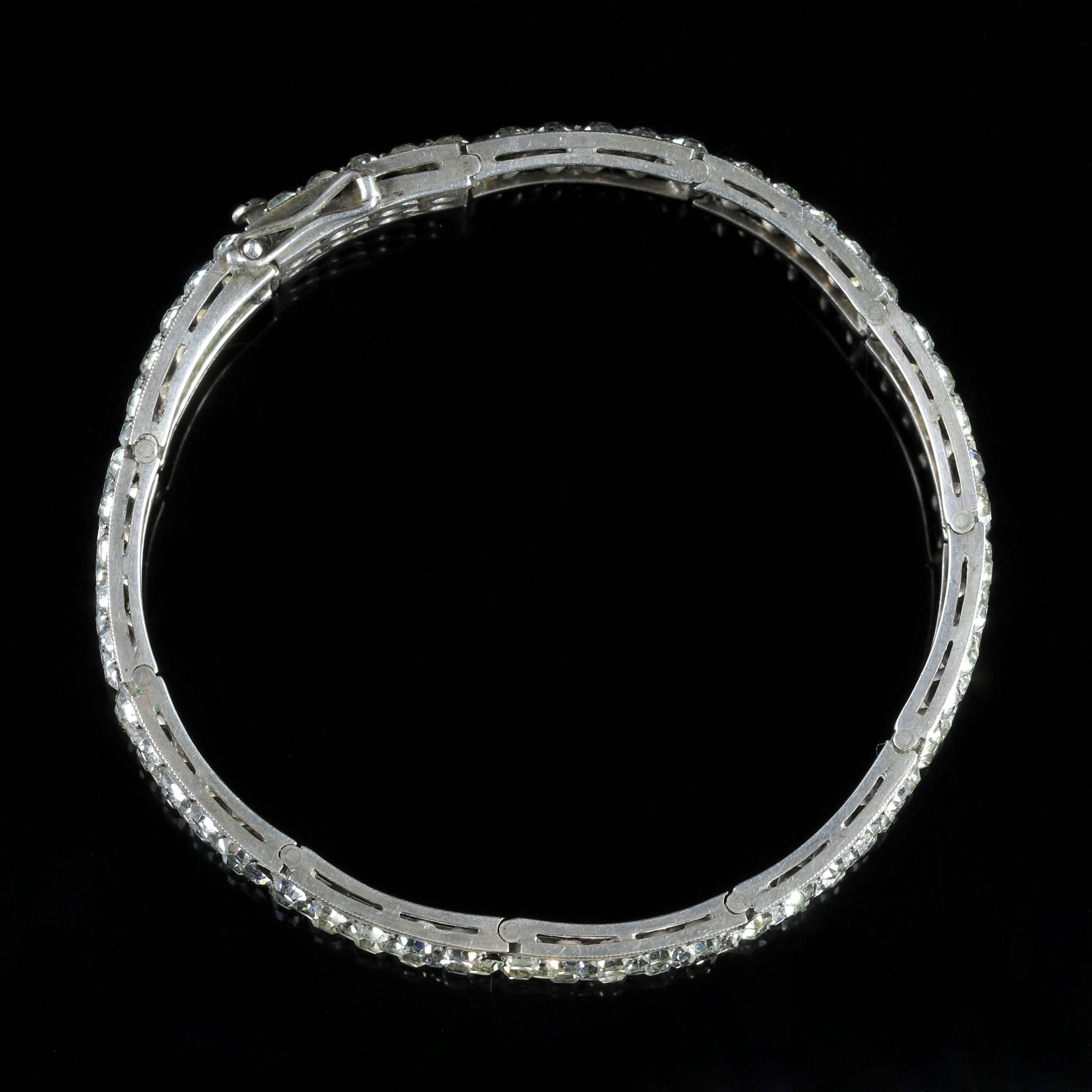 Antique Victorian French Paste Bracelet, circa 1900 For Sale 3