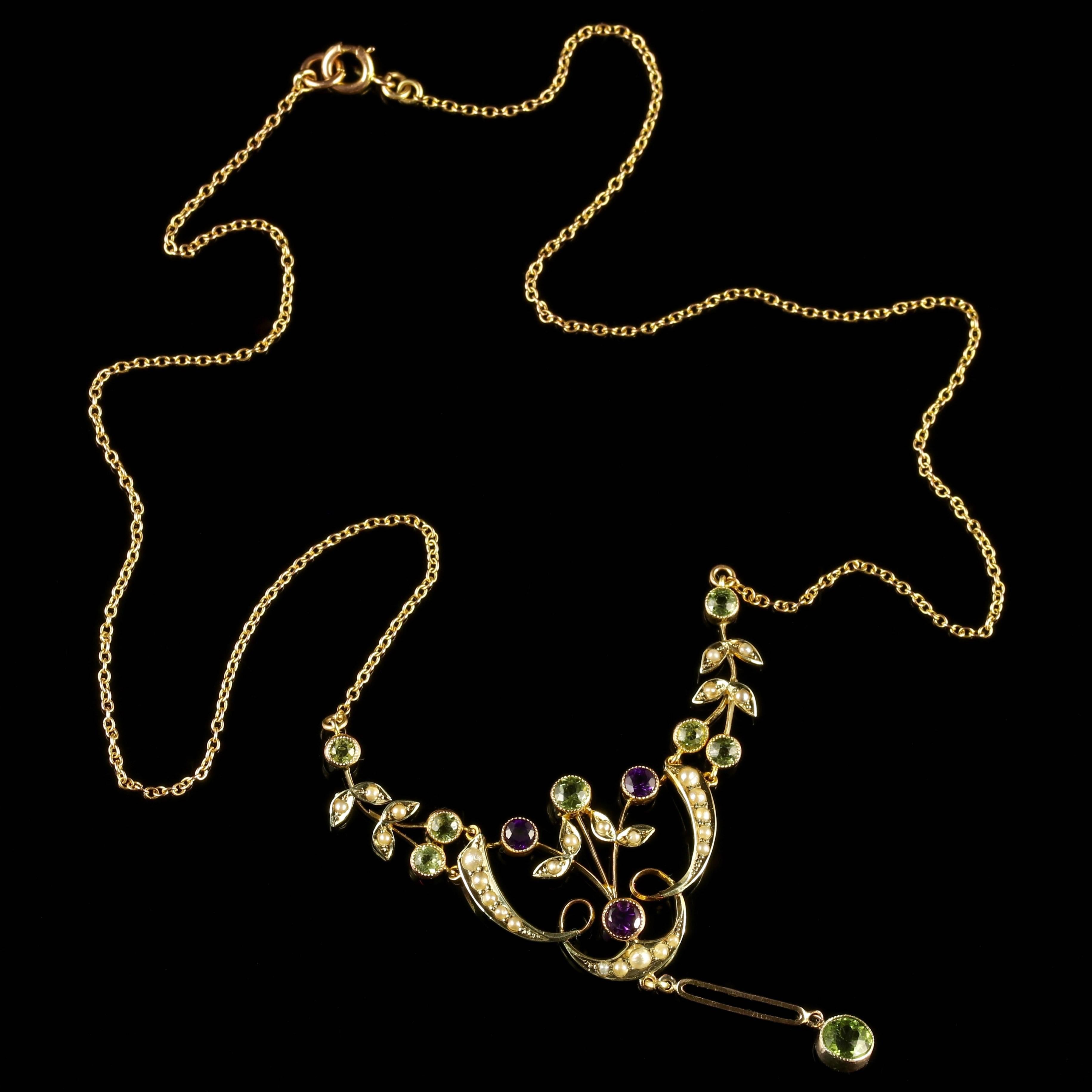 Antique Victorian Gold Suffragette Necklace, circa 1900 For Sale 2