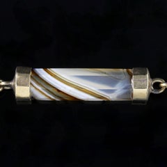 Antique Victorian Scottish Agate Gold Bracelet, circa 1860