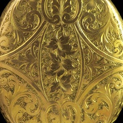 Antique Victorian Large Gold Mourning Locket, circa 1880