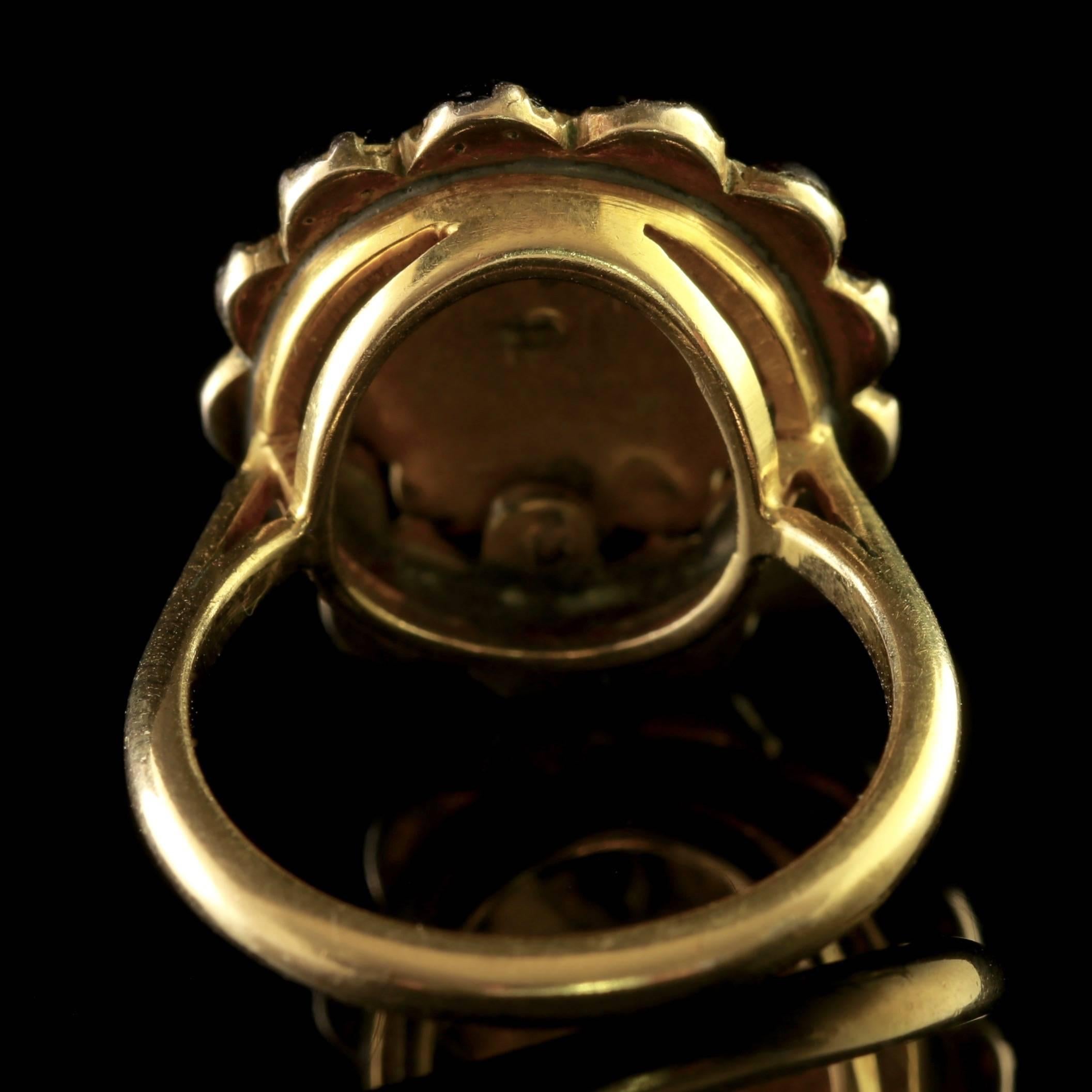 czech garnet ring