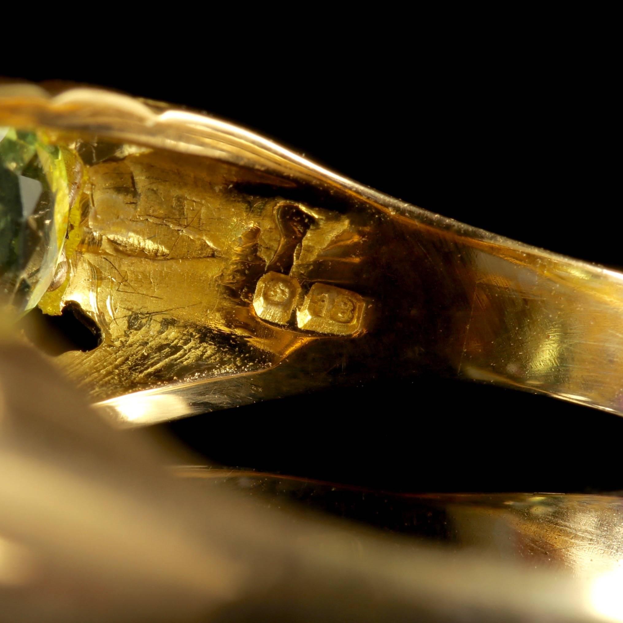 Antique 18 Carat Gold Victorian Suffragette Ring, circa 1900 1