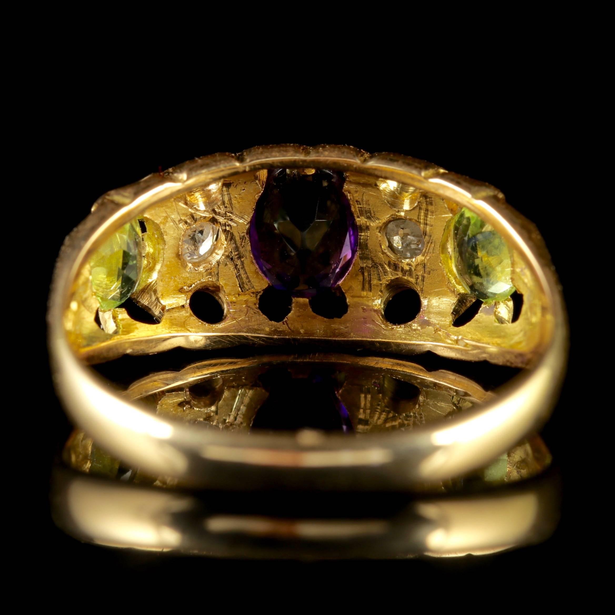 Antique 18 Carat Gold Victorian Suffragette Ring, circa 1900 In Excellent Condition In Lancaster, Lancashire