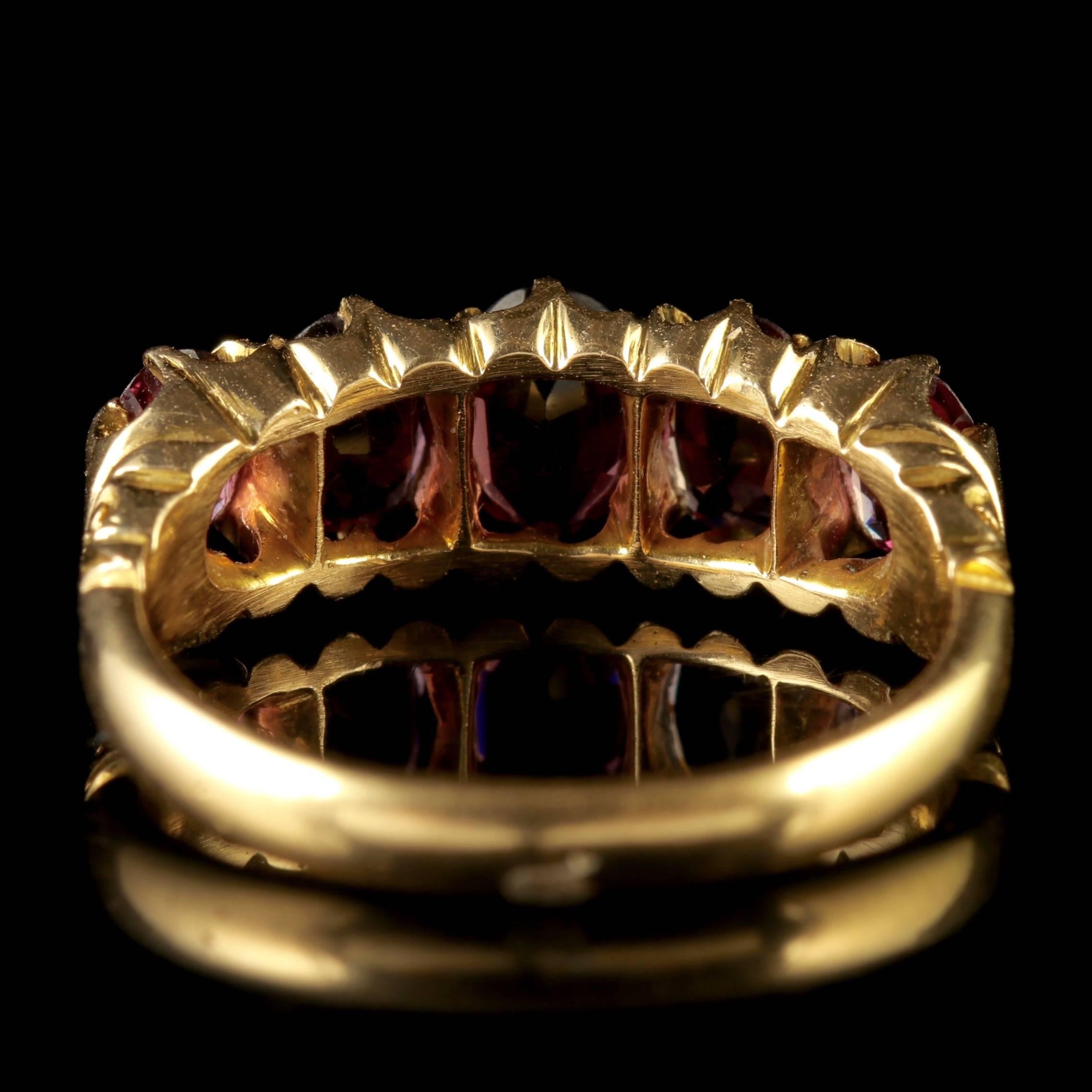 antique almandine garnet engagement ring