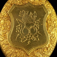 Antique Victorian Large 18 Carat Gold Silver Fruit Locket, circa 1880