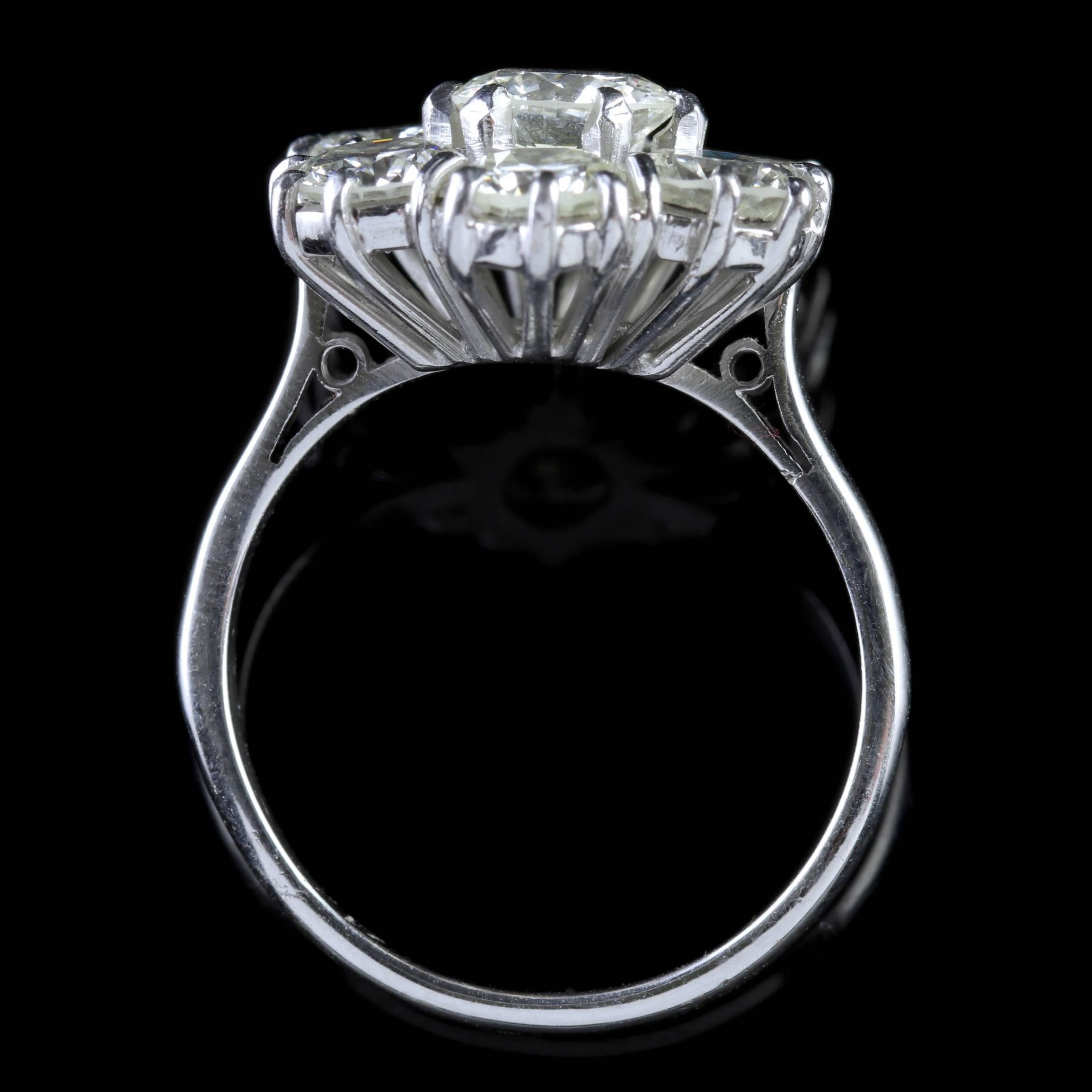  Diamond Cluster Engagement Ring 4 Carat of Diamonds Vs1 2
