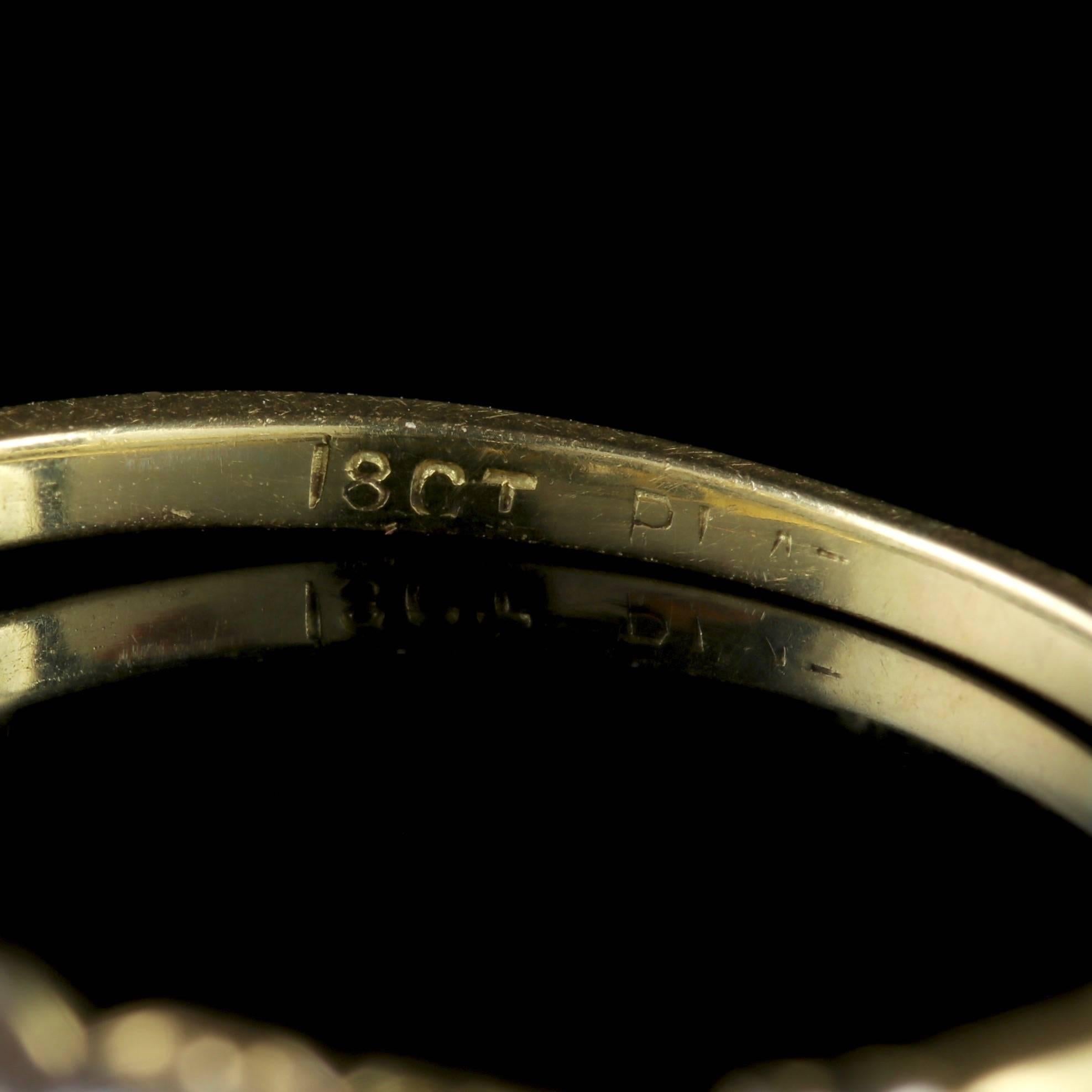 Antique Edwardian Diamond Trilogy Ring 18 Carat Gold Platinum, circa 1910 1