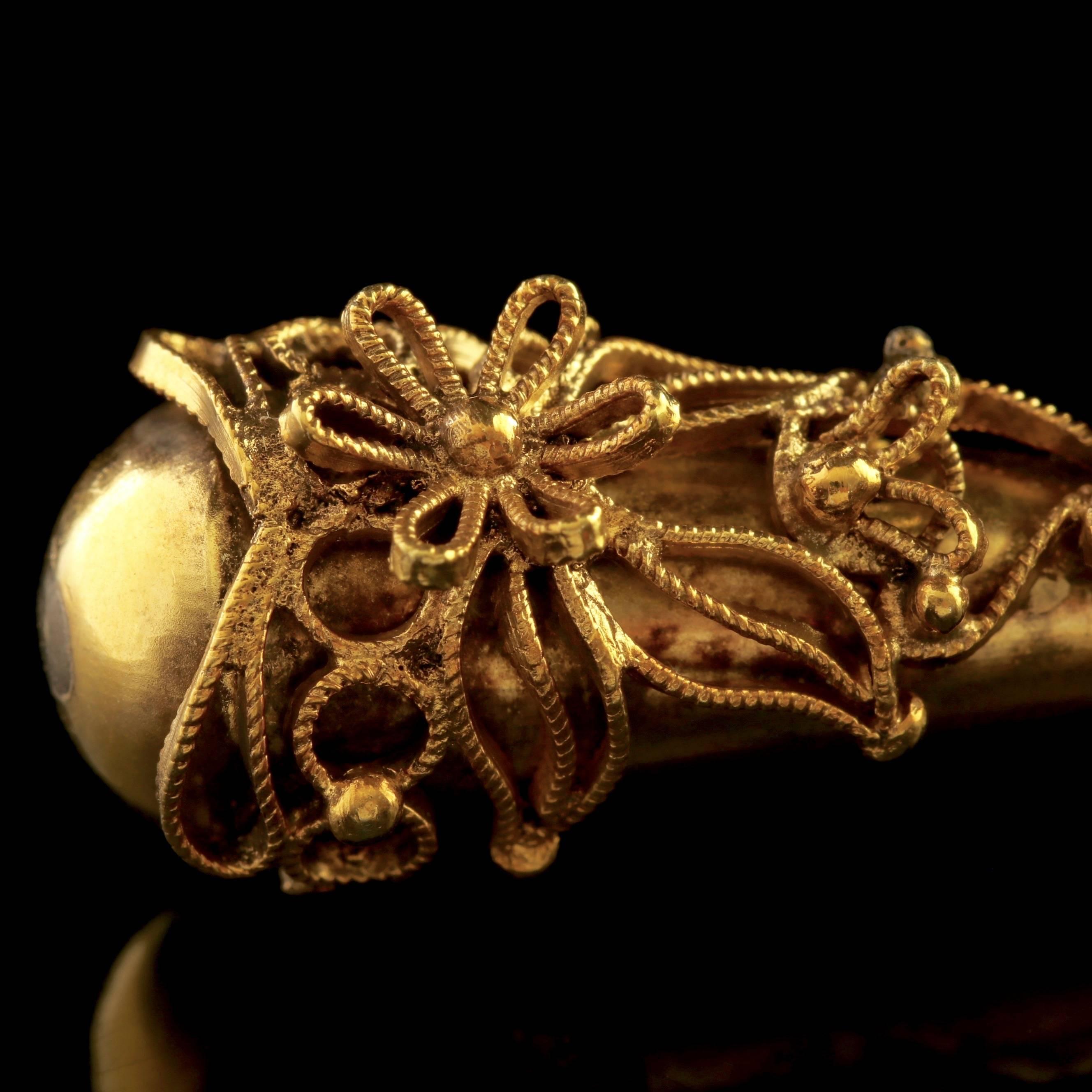 Antique Georgian Large 18 Carat Gold on Silver Earrings 1