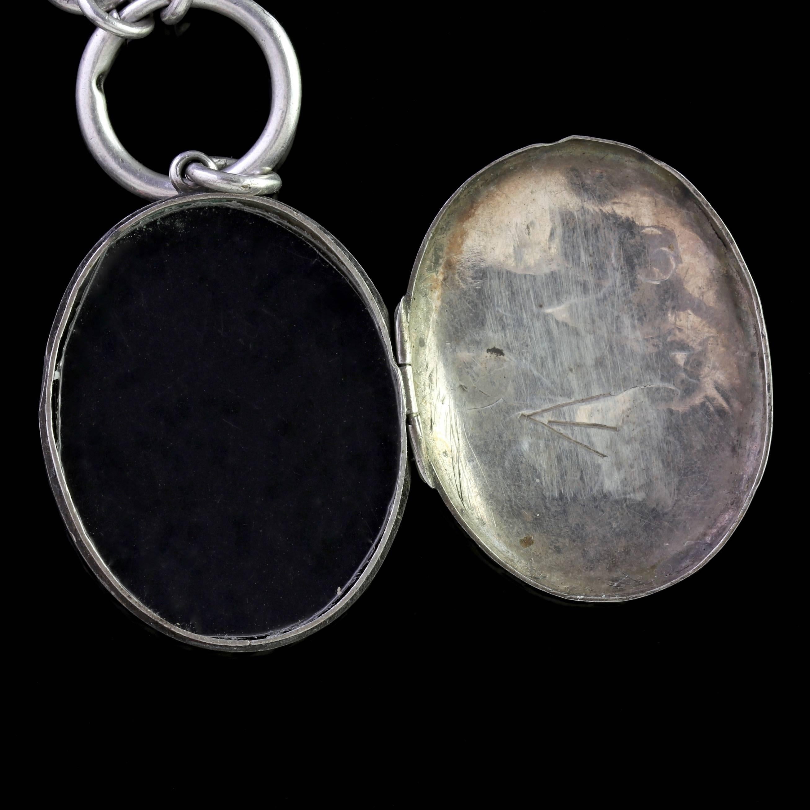 antique victorian silver locket