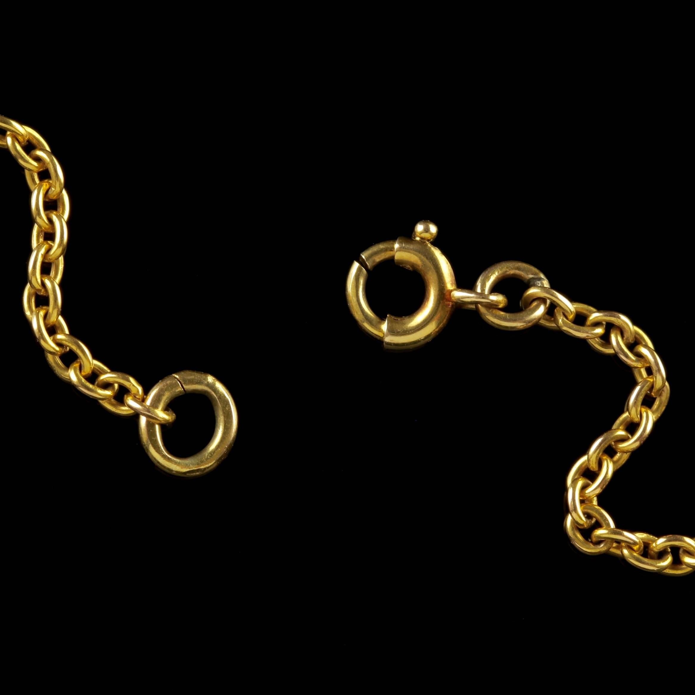Antique Victorian 15 Carat Gold Suffragette Pearl Pendant Necklace 3