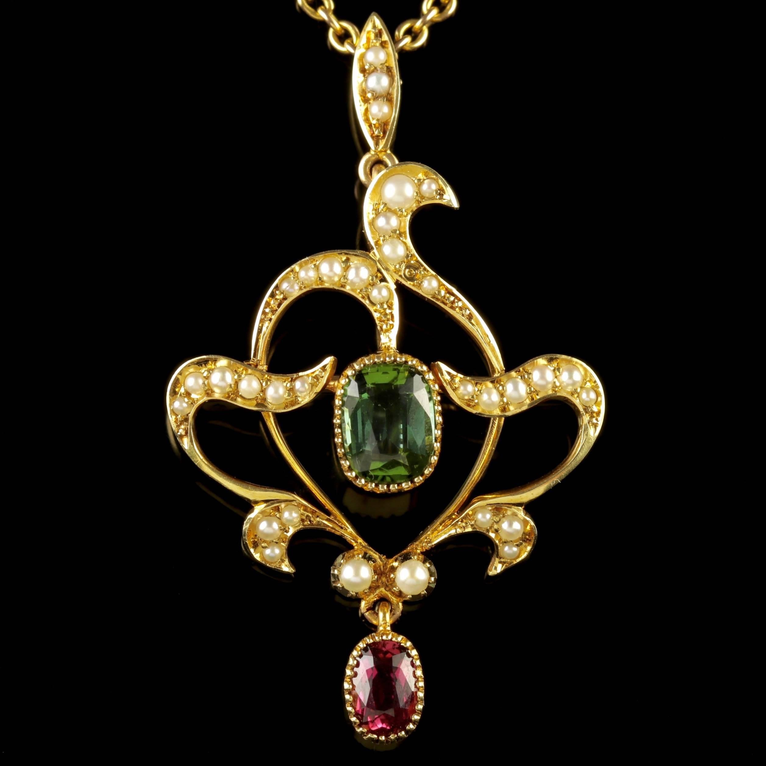 To read more please click continue reading below-

This fabulous antique 15ct Yellow Gold Victorian Suffragette pendant and chain is Circa 1900.

Suffragettes liked to be depicted as feminine, their jewellery was chosen to counter the stereotypes