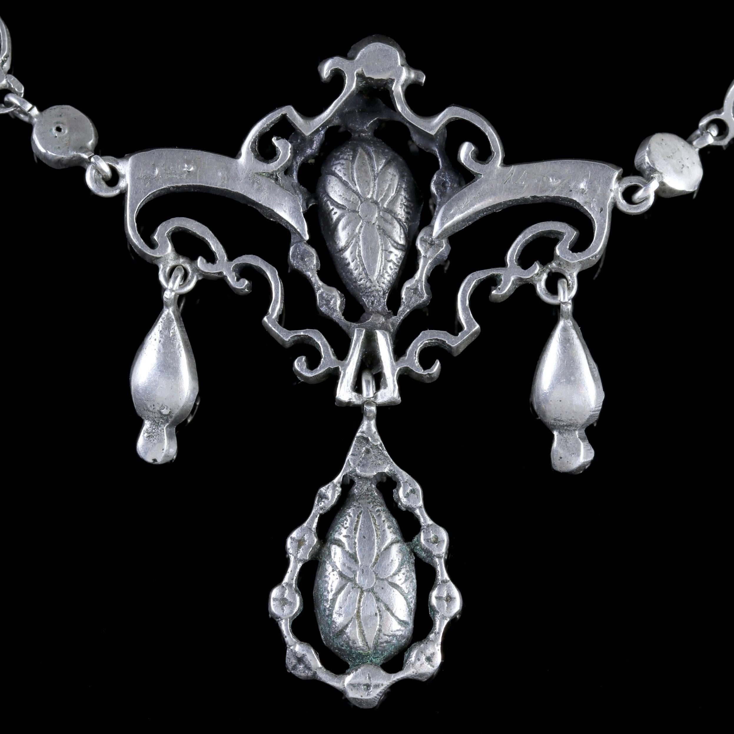 antique sterling silver necklace