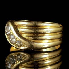 Antique Edwardian 18 Carat Gold Diamond Serpent Ring Dated 1914