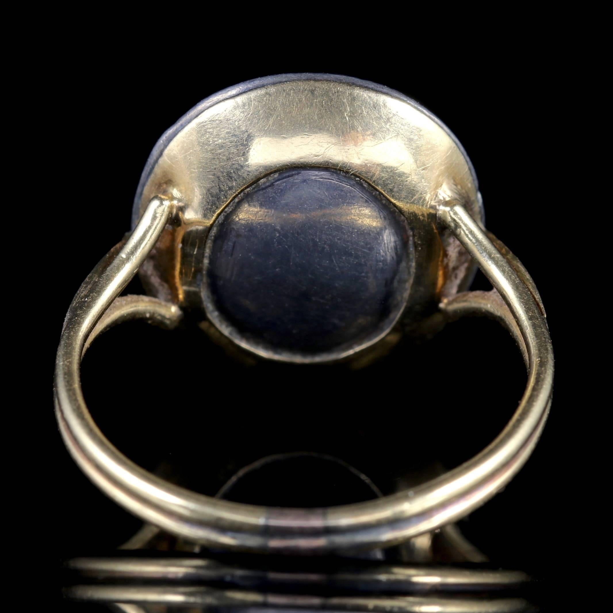Antique Georgian Paste Ring 18ct Gold, circa 1760 In Excellent Condition In Lancaster, Lancashire