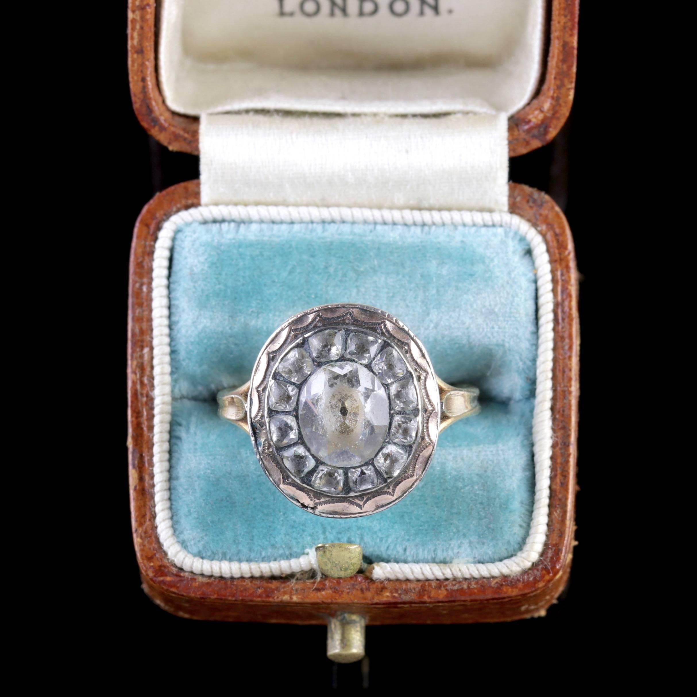 Antique Georgian Paste Ring 18ct Gold, circa 1760 1