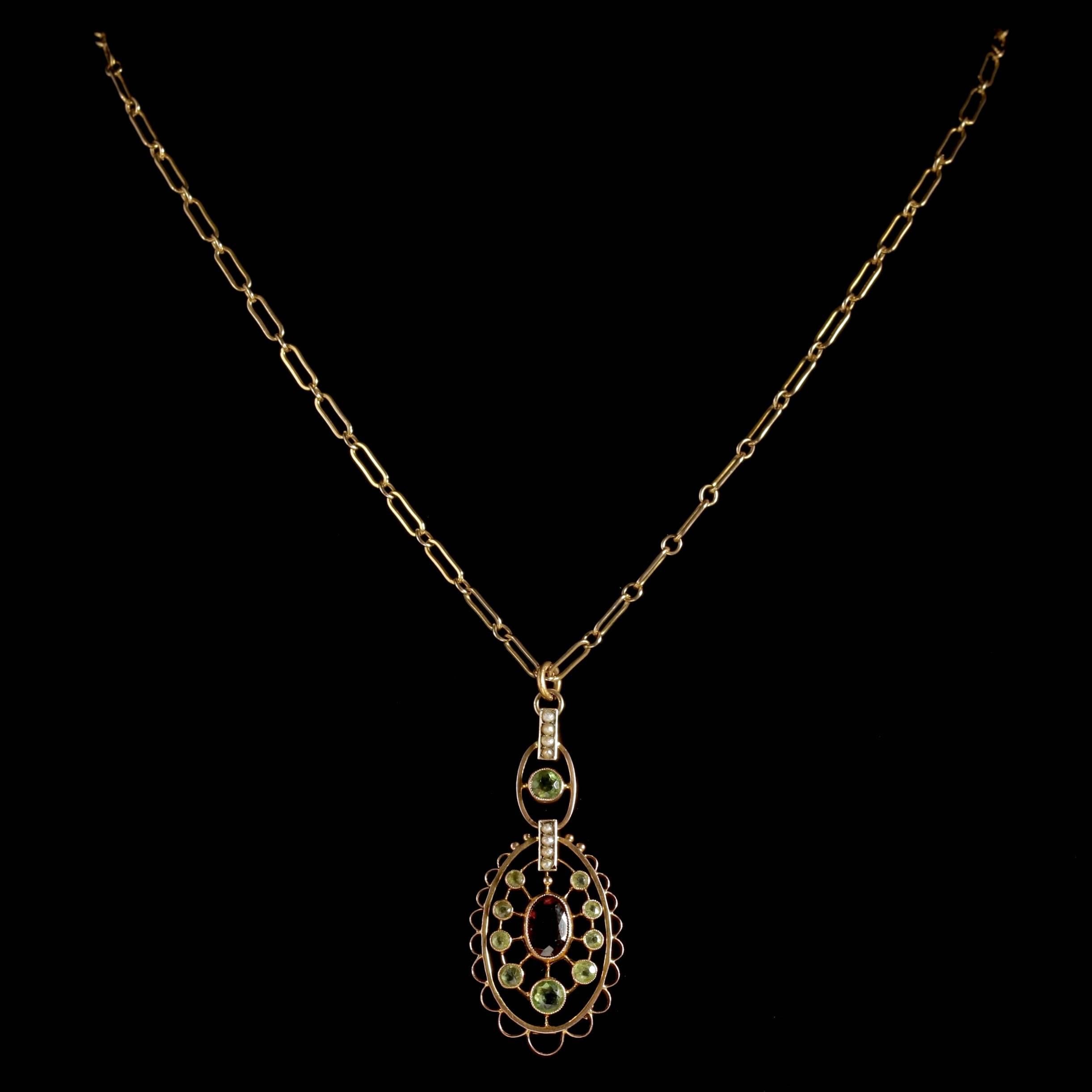 To read more please click continue reading below-

This lovely antique 9ct Gold Suffragette pendant necklace is genuine Victorian Circa 1900.

Emmeline Pankhurst was the leader of the British Suffragette movement in the 19th century and through her