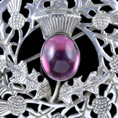 Antique Victorian Scottish Thistle Brooch, circa 1860