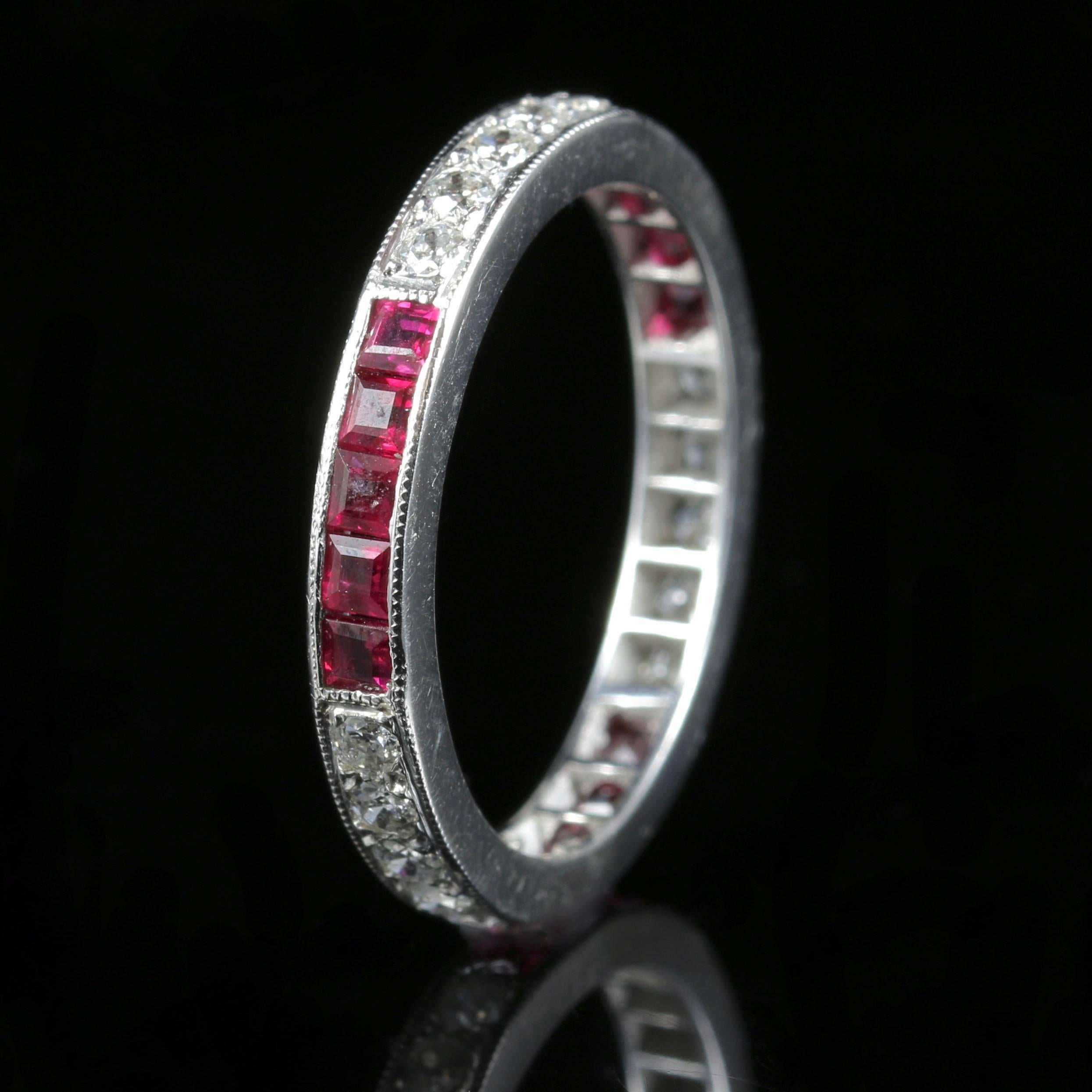 ruby diamond eternity rings