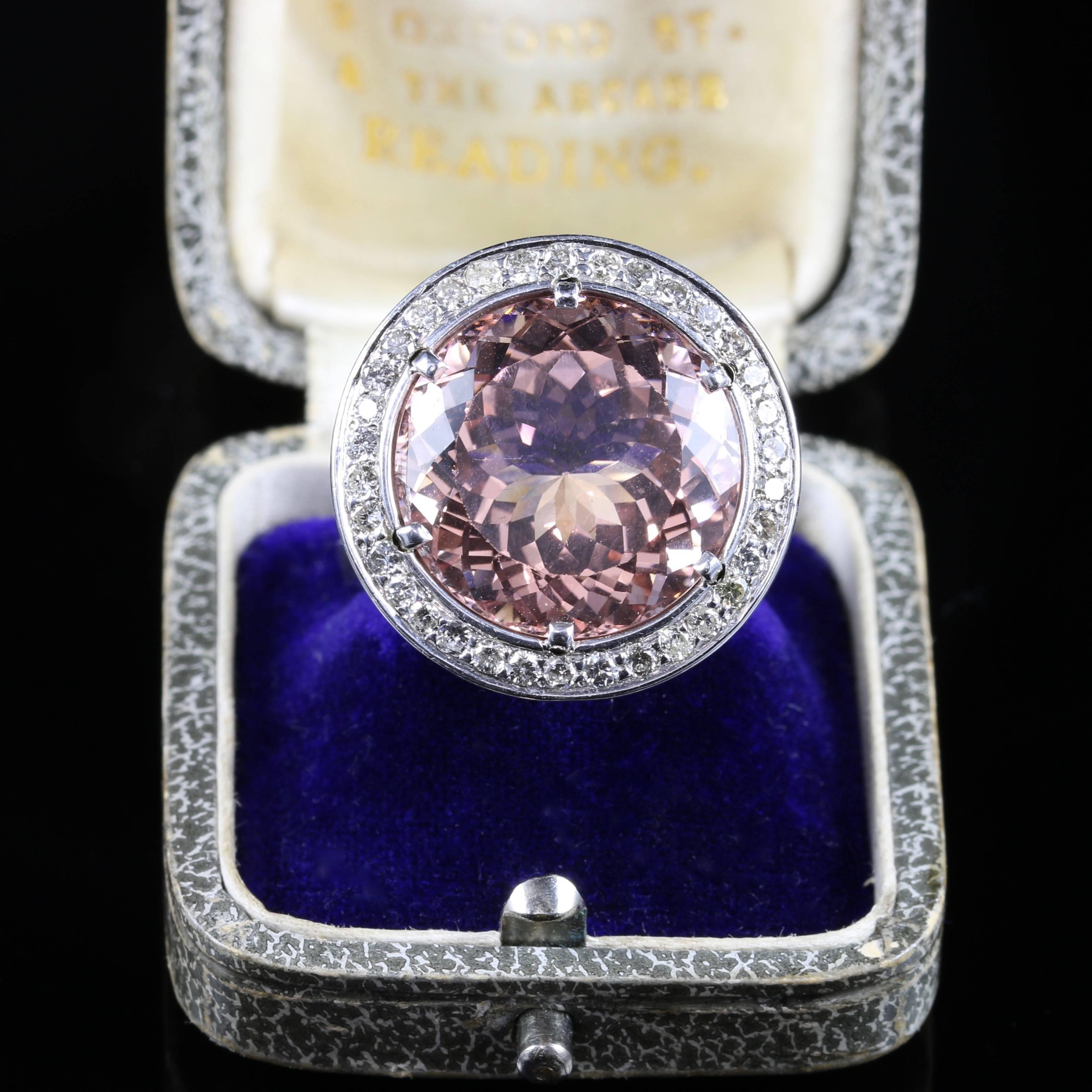 large morganite engagement ring