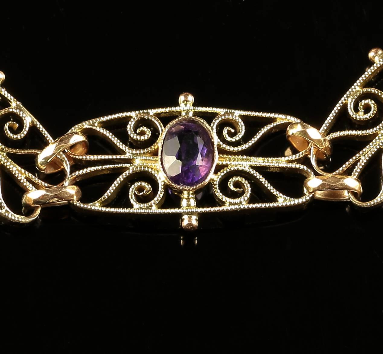Antique Victorian Suffragette Gold Bracelet circa 1900 In Excellent Condition For Sale In Lancaster, Lancashire