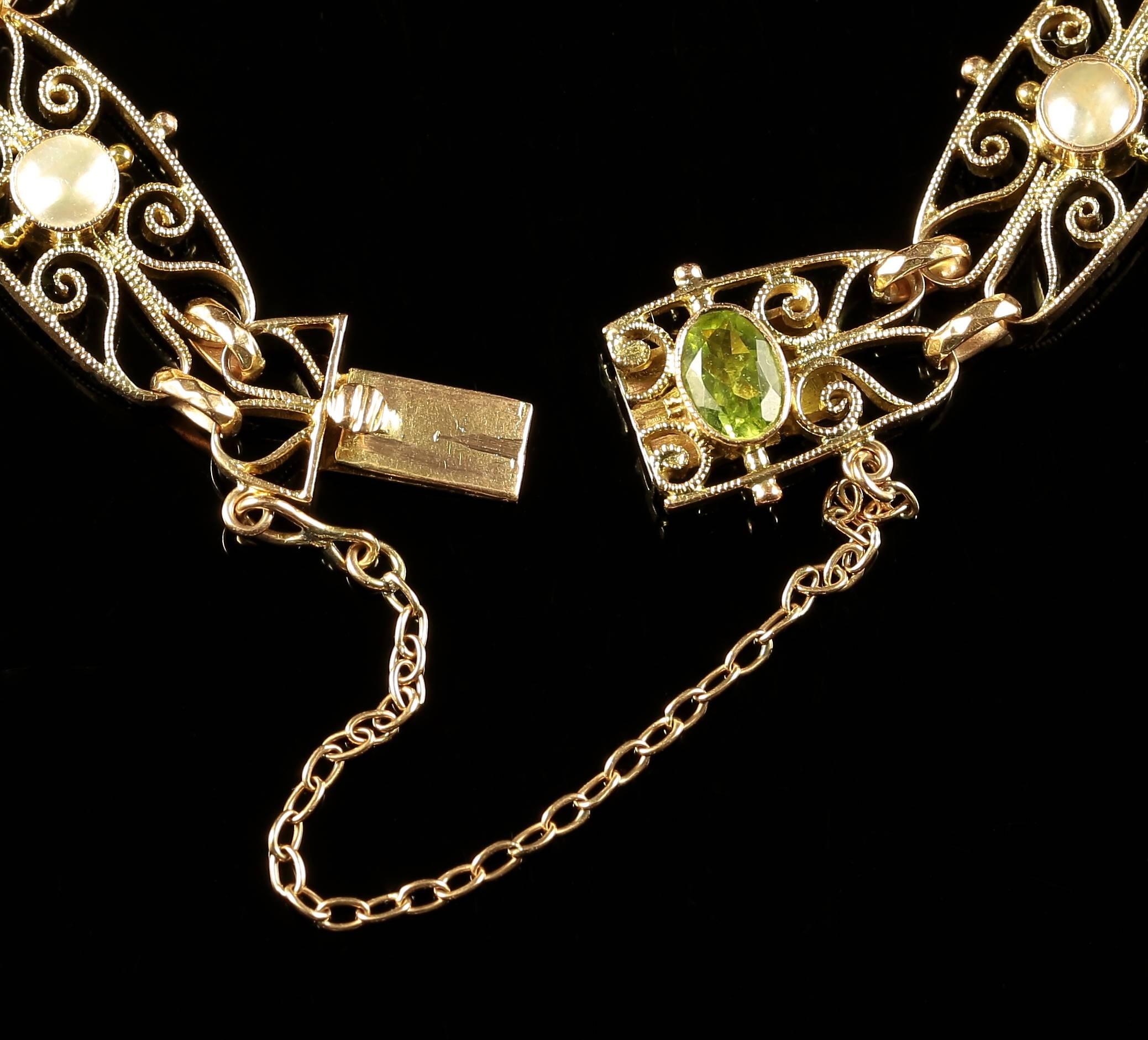 Antique Victorian Suffragette Gold Bracelet circa 1900 For Sale 1