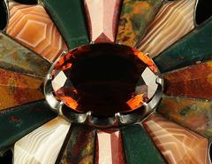 Antique Victorian Scottish Plaid Brooch circa 1860