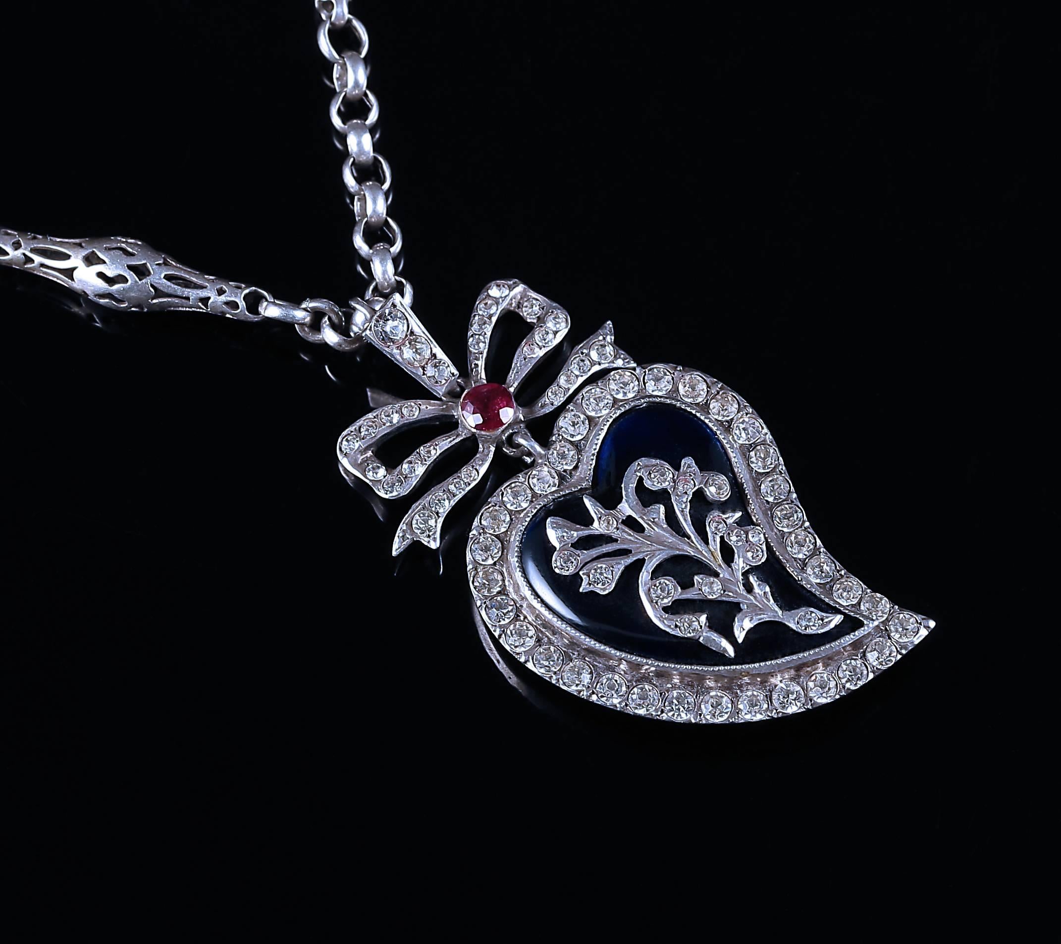 witch's heart pendant