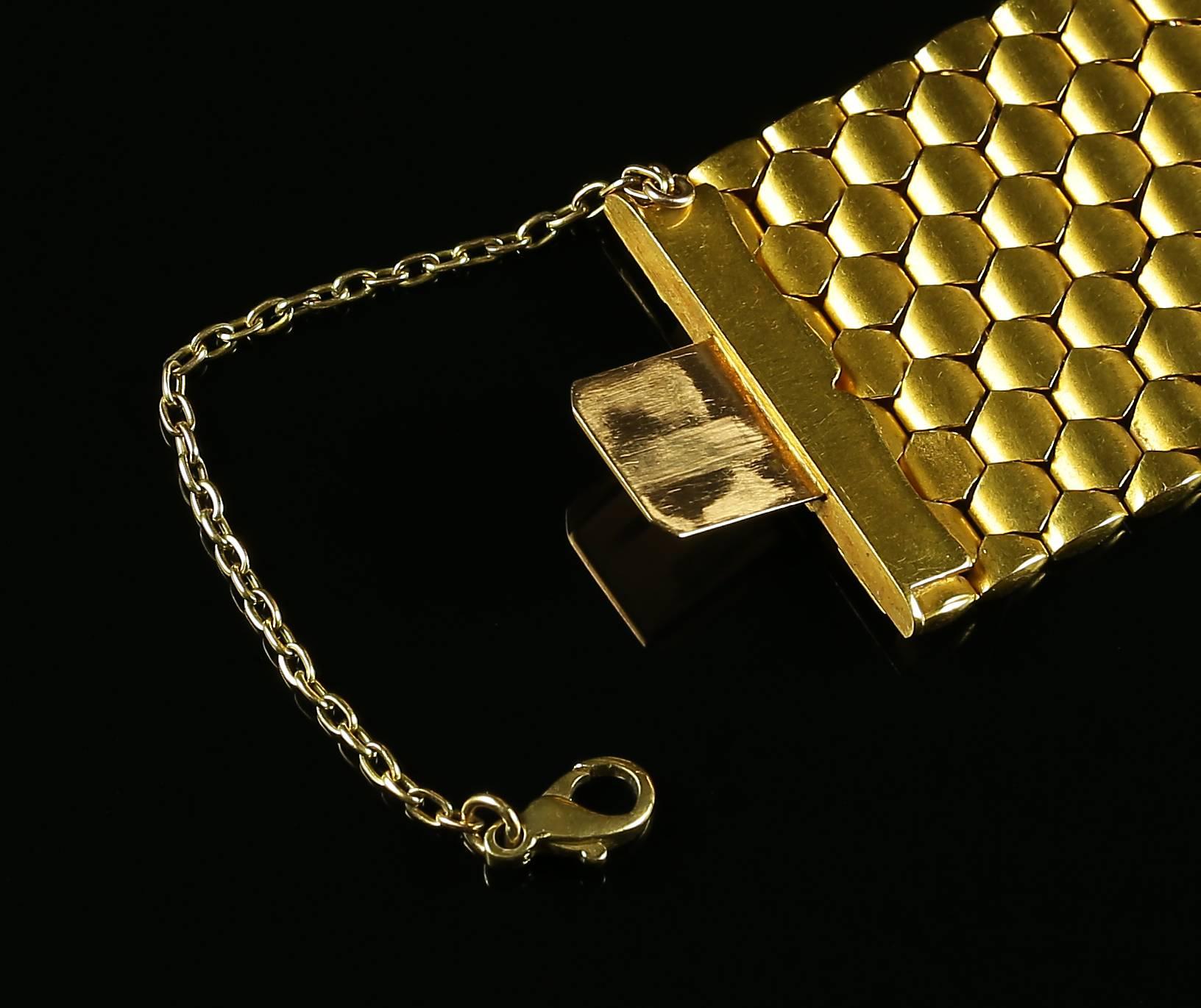 Antique Gold Bracelet Boxed 18 Carat Bracelet Hancocks Jeweller to Lady Diana In Excellent Condition In Lancaster, Lancashire