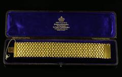 Antique Gold Bracelet Boxed 18 Carat Bracelet Hancocks Jeweller to Lady Diana