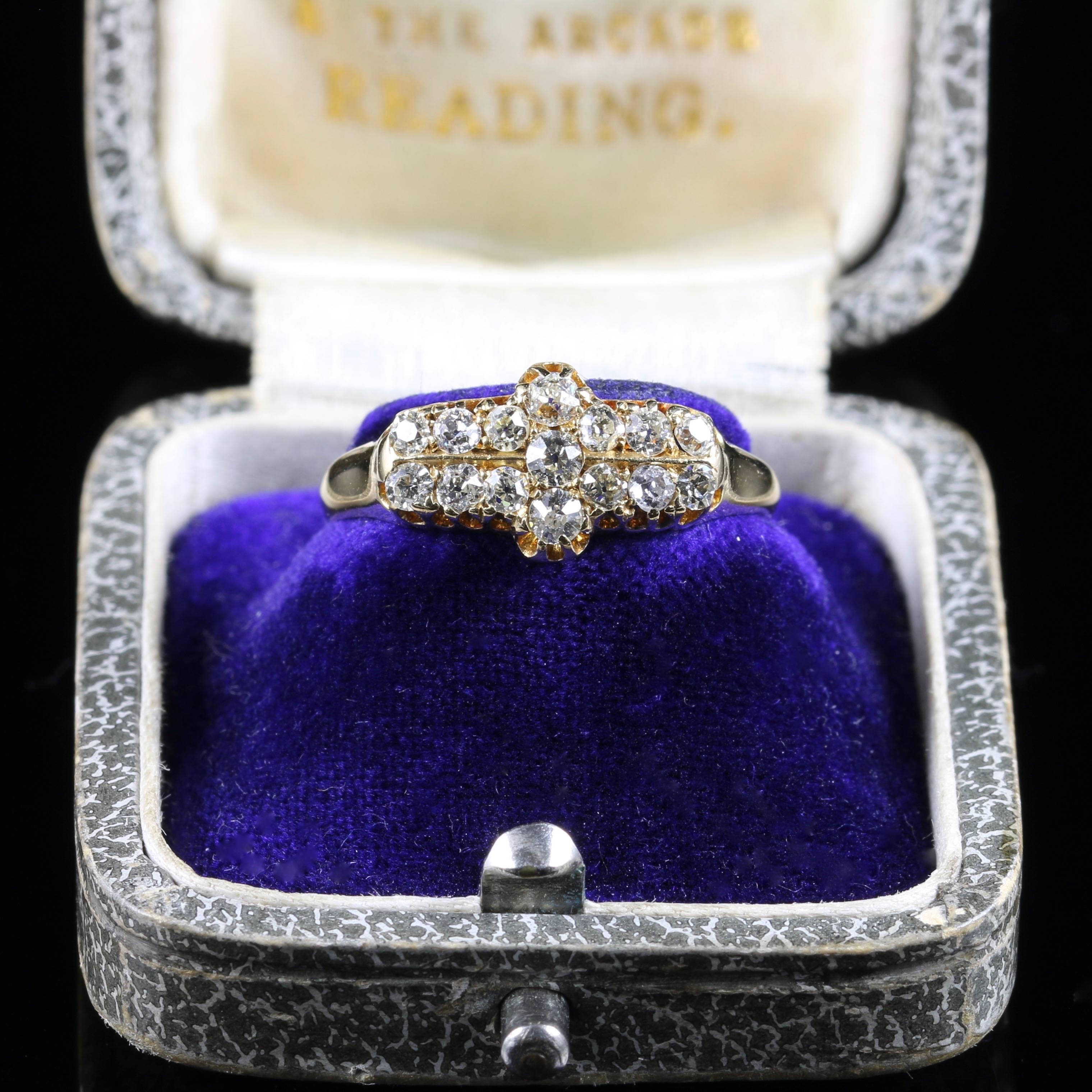 Antique Edwardian Diamond Gold Ring 1910 In Excellent Condition For Sale In Lancaster, Lancashire
