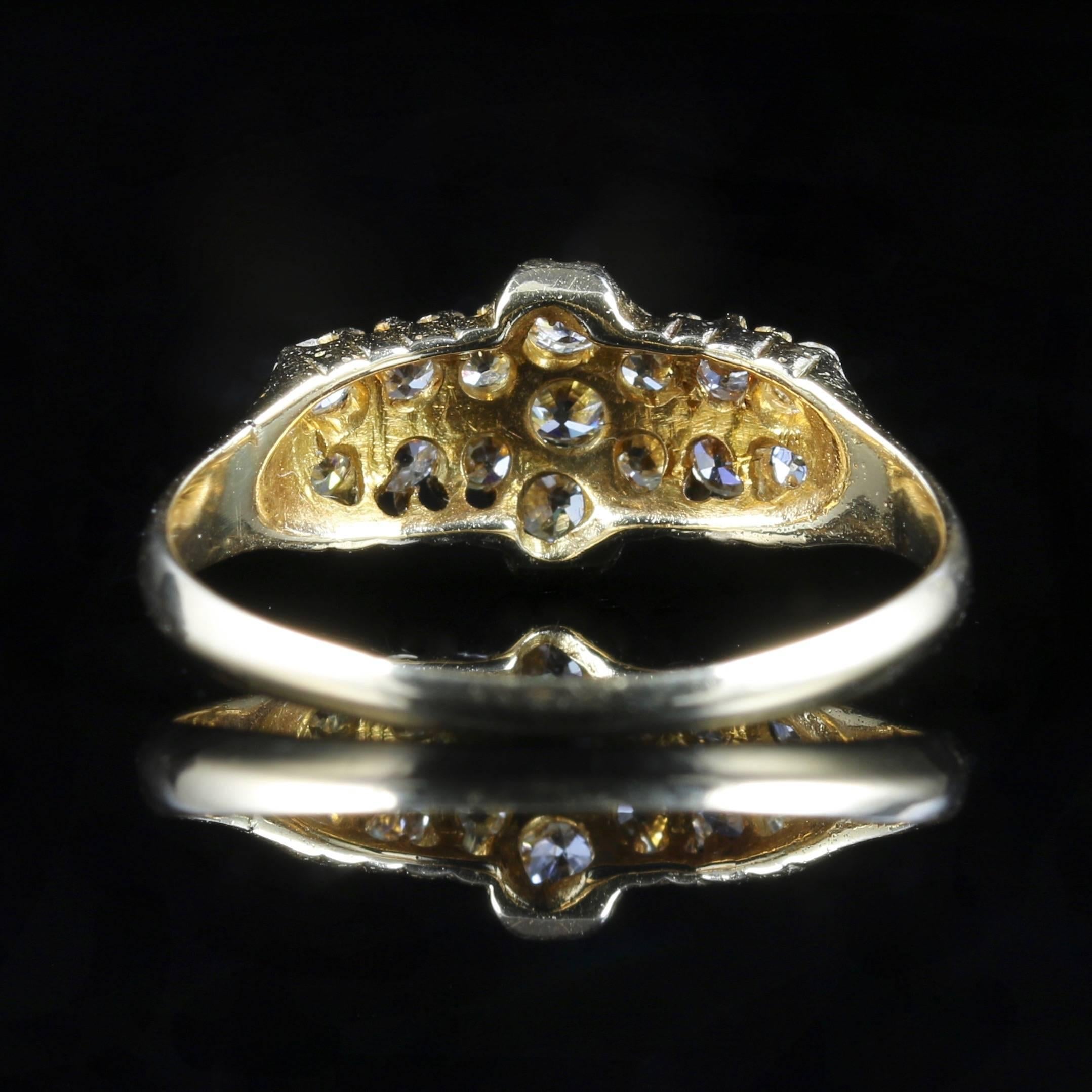 Antique Edwardian Diamond Gold Ring 1910 For Sale 4