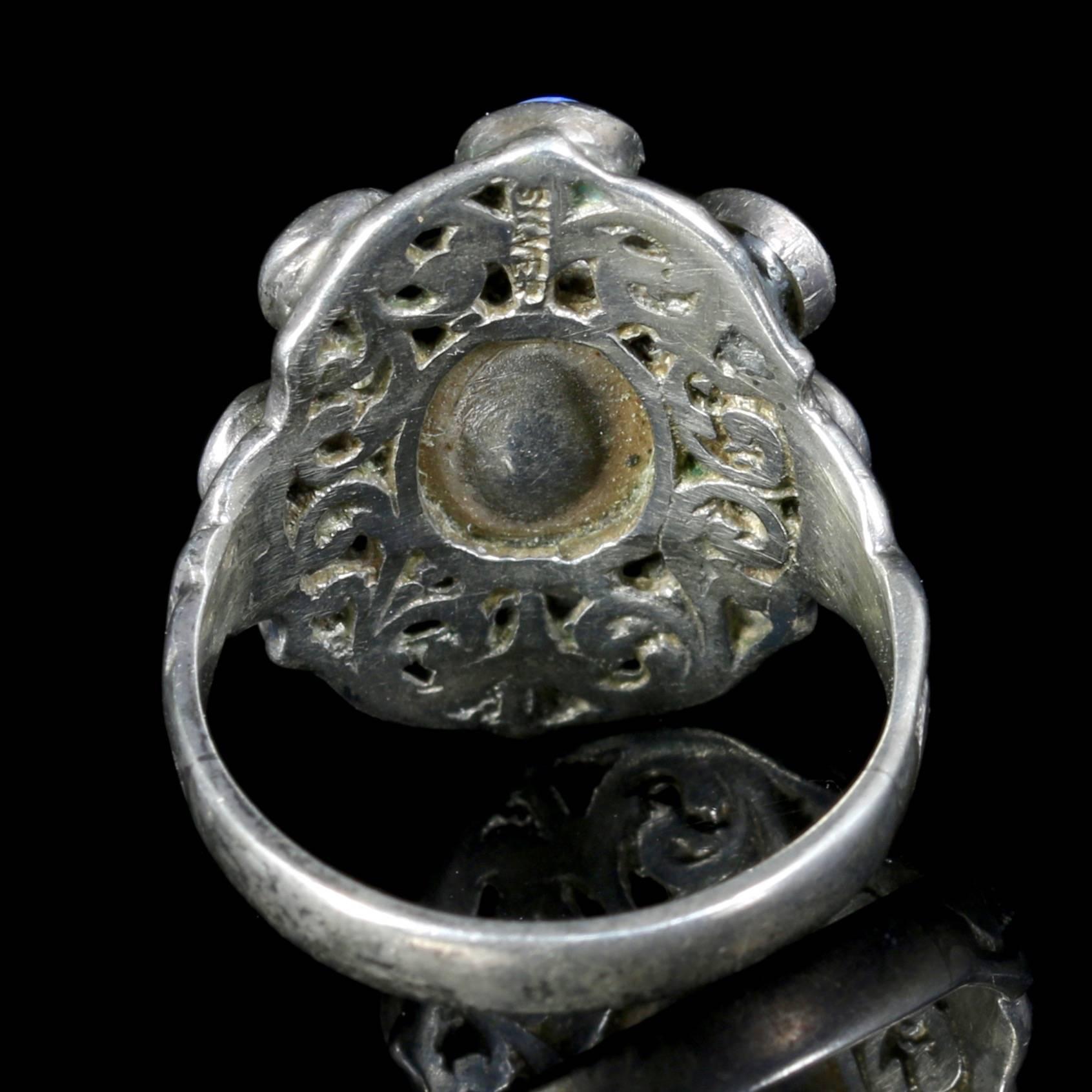 Arts and Crafts Arts Crafts Silver Opal Ring, circa 1900