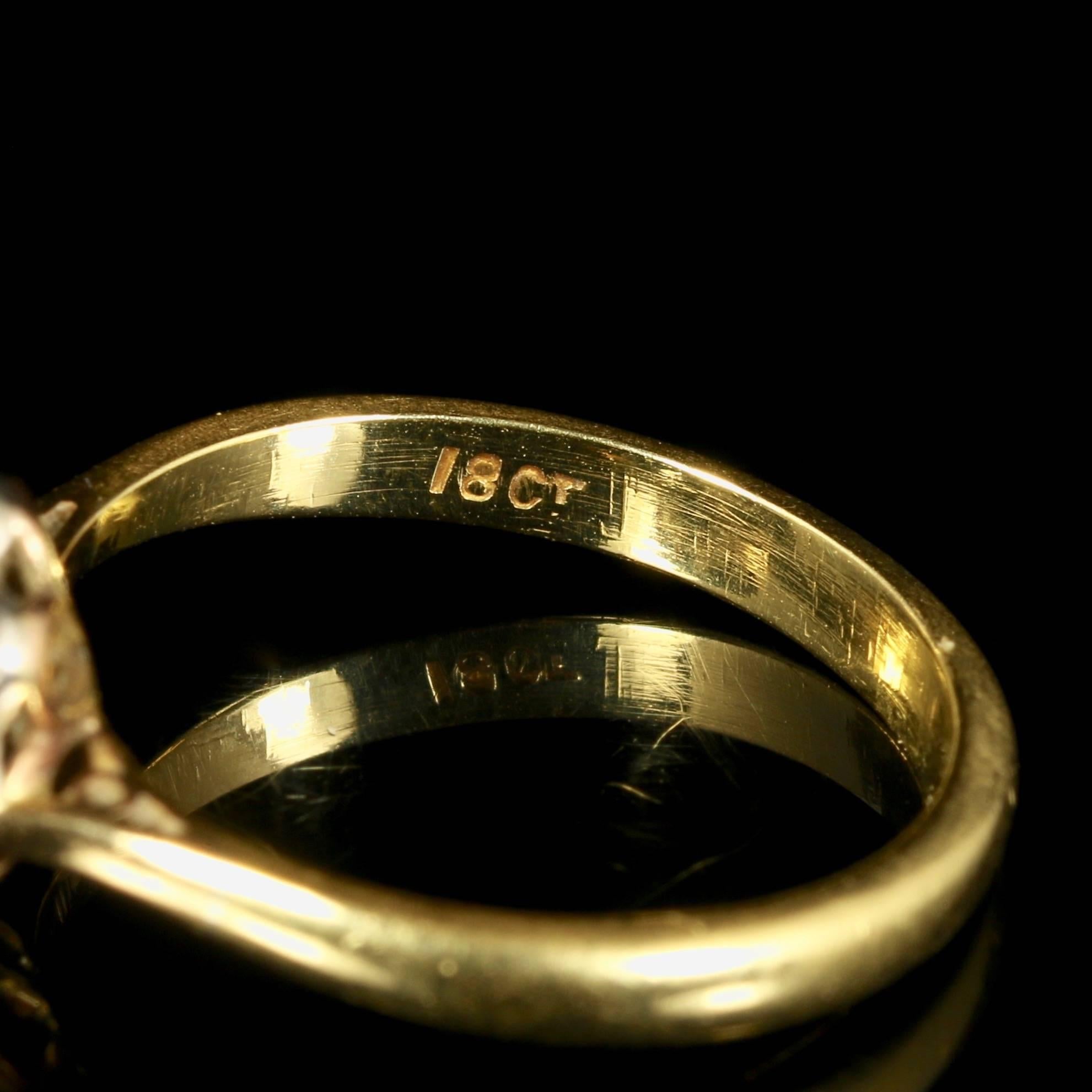 Women's Antique Edwardian Diamond Gold Cluster Ring