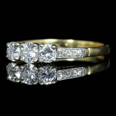 Antique Edwardian Diamond Trilogy Ring in 18 Carat Gold