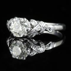 Antique Edwardian Diamond Solitaire Engagement Ring, circa 1915
