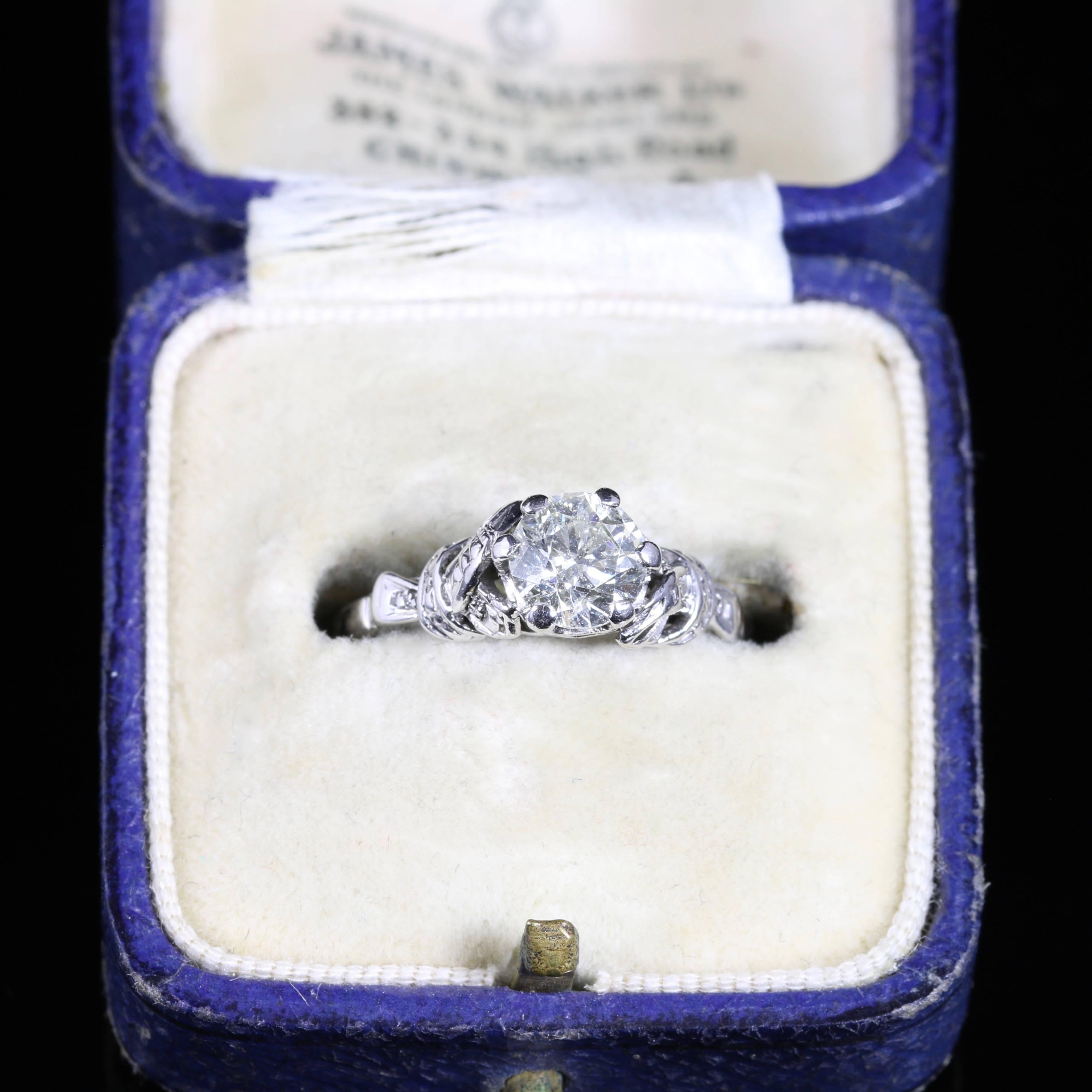 Antique Edwardian Diamond Solitaire Engagement Ring, circa 1915 For Sale 2