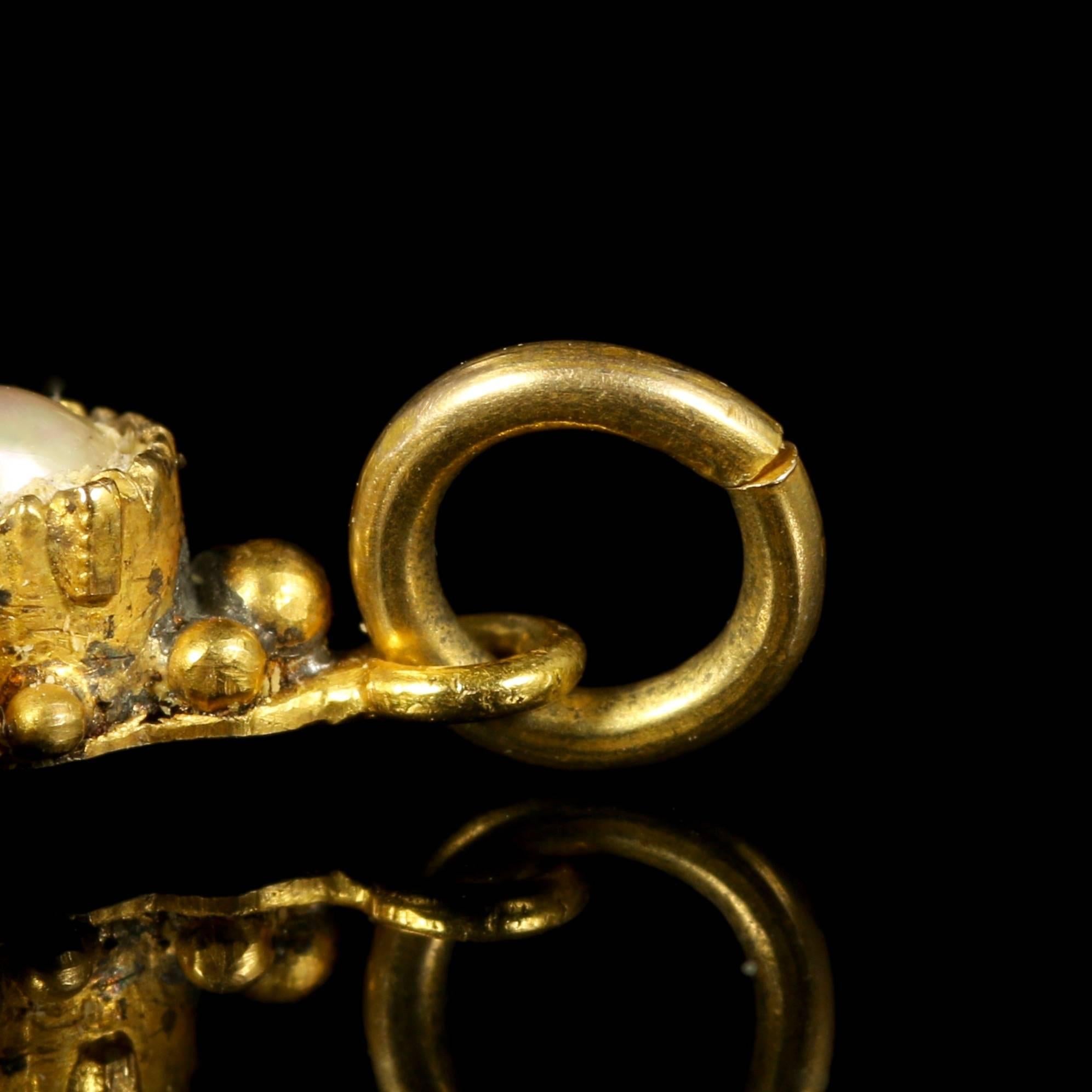 Antique Georgian Amethyst Pearl Gold Pendant, circa 1800 2