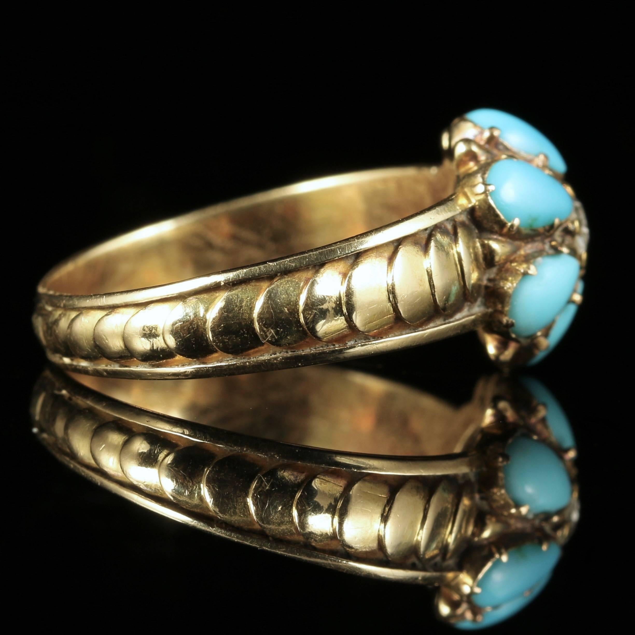Antique Georgian Turquoise Diamond Ring, circa 1800 1