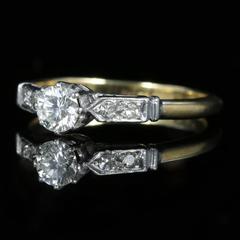 Antique Edwardian Diamond Solitaire, circa 1915 Engagement Ring