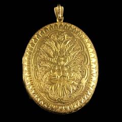 Antique Victorian 18 Carat Gold Locket Large Locket