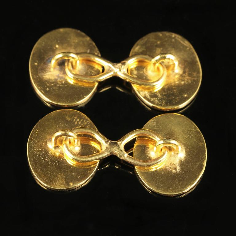 Antique Double Gold Cufflinks, circa 1900 at 1stDibs