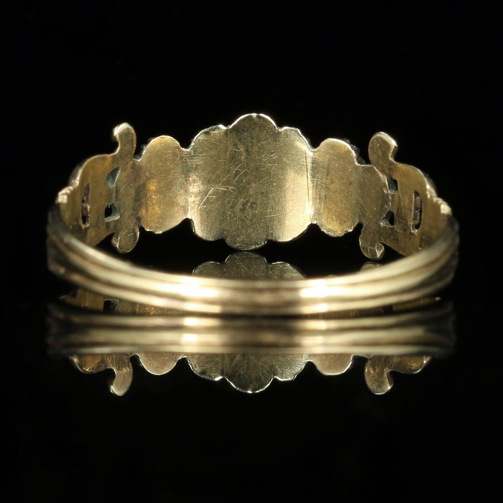 Antique Georgian Garnet Pearl Ring, circa 1780 In Excellent Condition In Lancaster, Lancashire