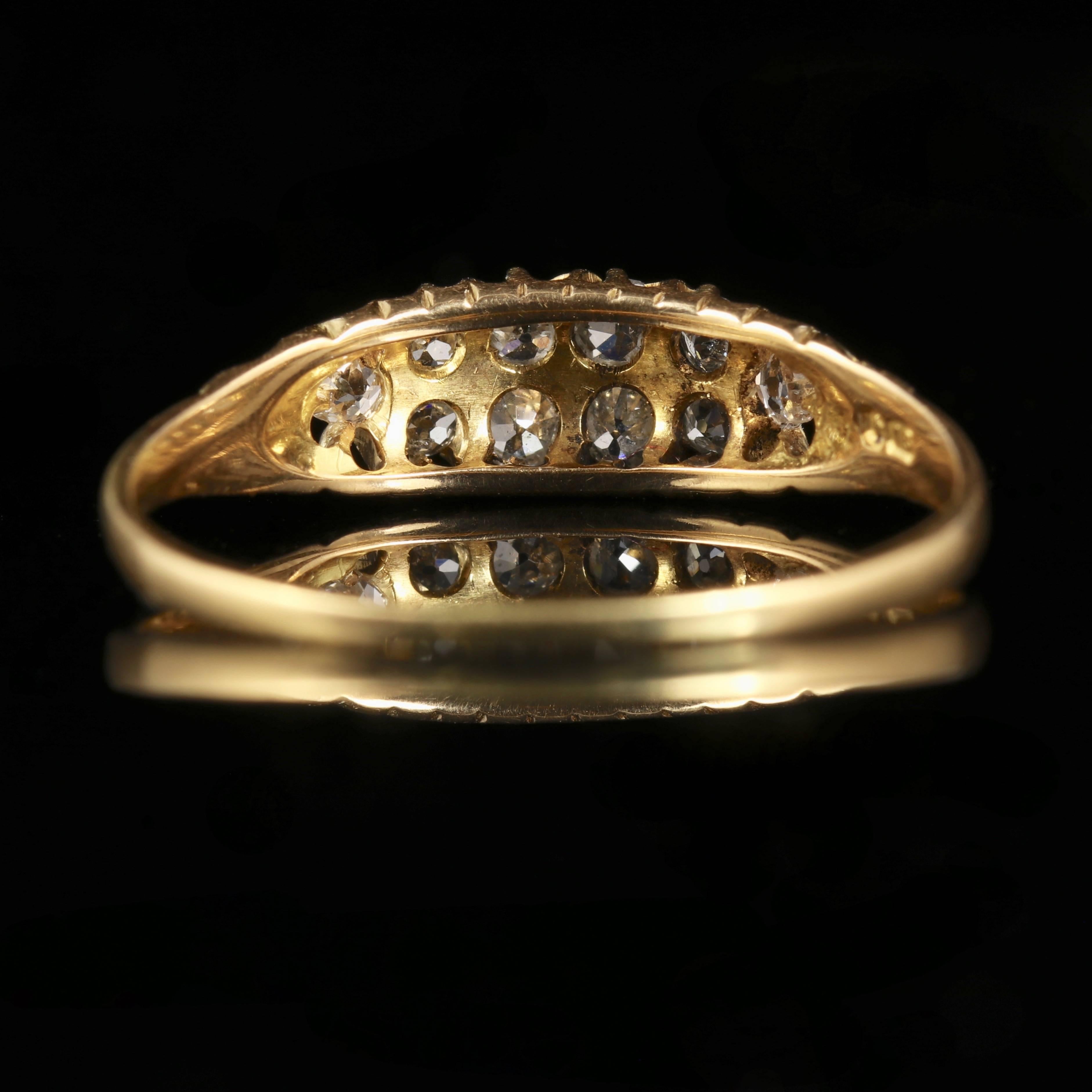 Antique Victorian Diamond Ring 18 Carat Gold In Excellent Condition In Lancaster, Lancashire