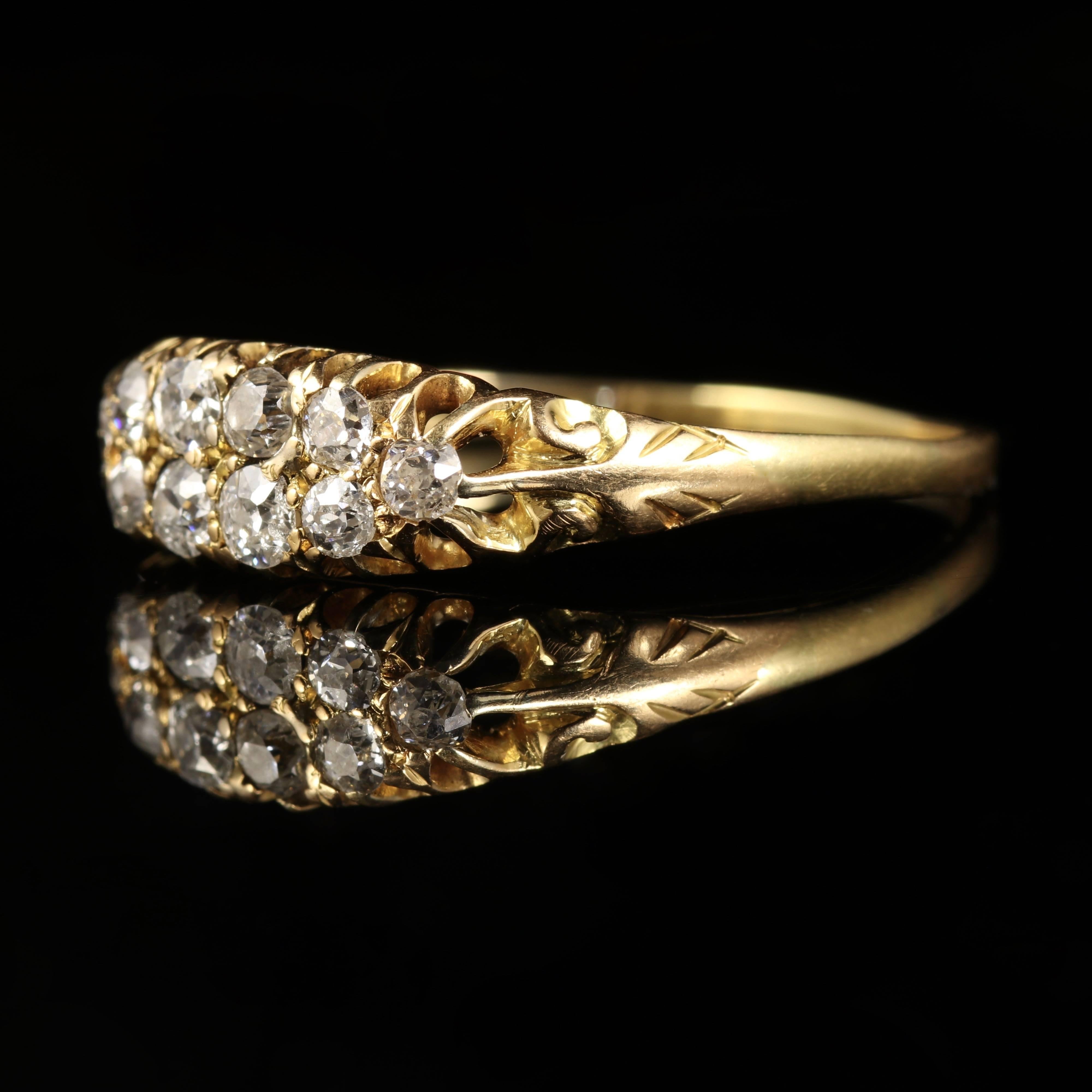 Women's Antique Victorian Diamond Ring 18 Carat Gold