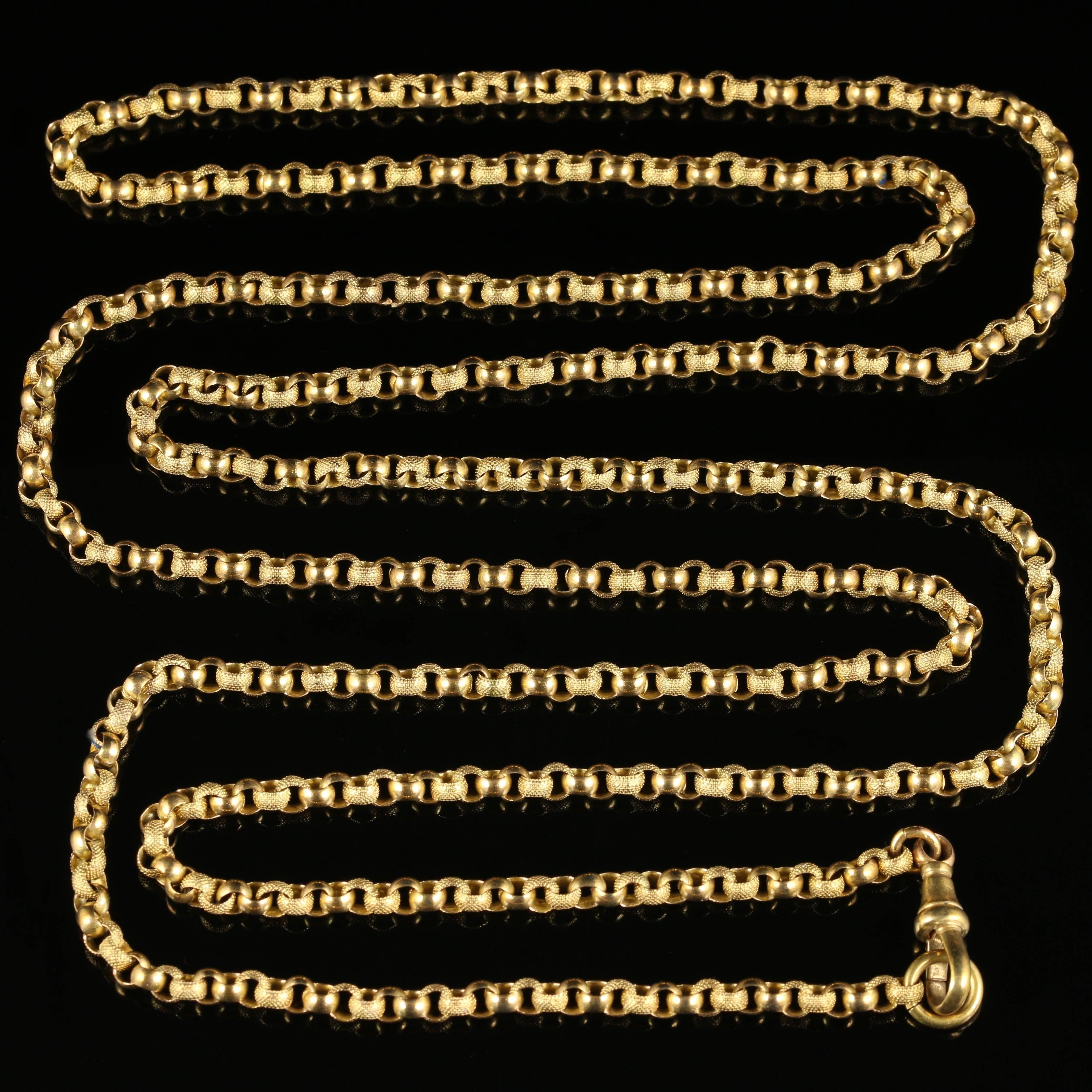 Antique Georgian Long Guard Chain 18 Carat Gold, circa 1780 1