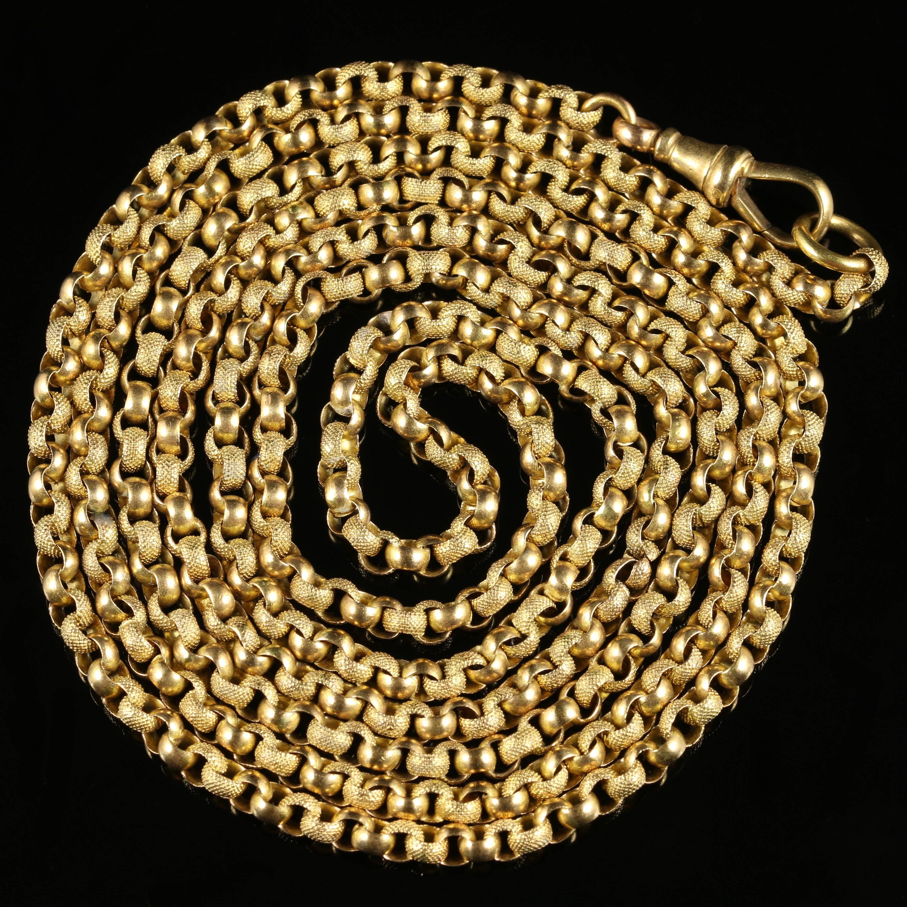 Antique Georgian Long Guard Chain 18 Carat Gold, circa 1780 3
