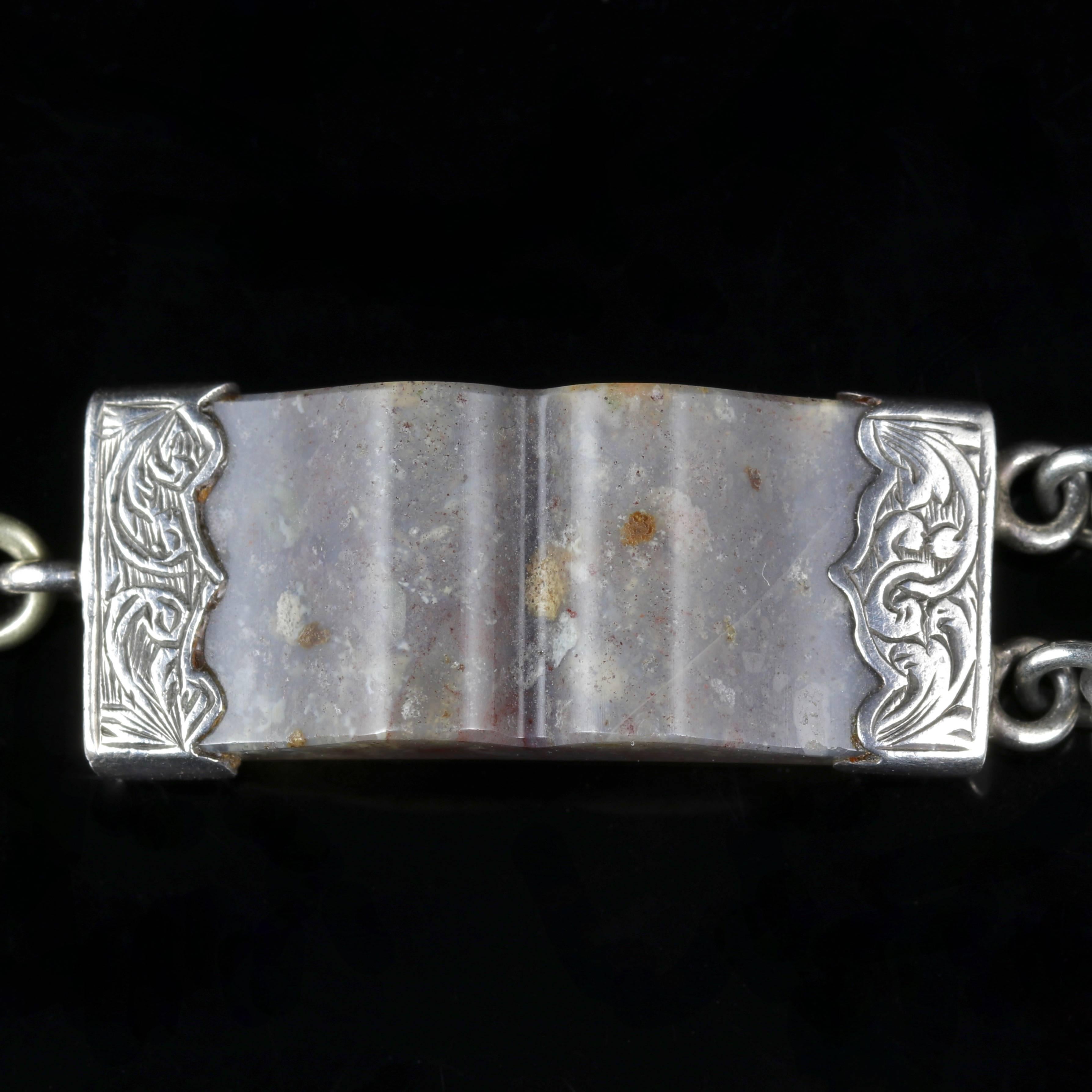 Antique Victorian Scottish Silver Bracelet, circa 1860 For Sale 3
