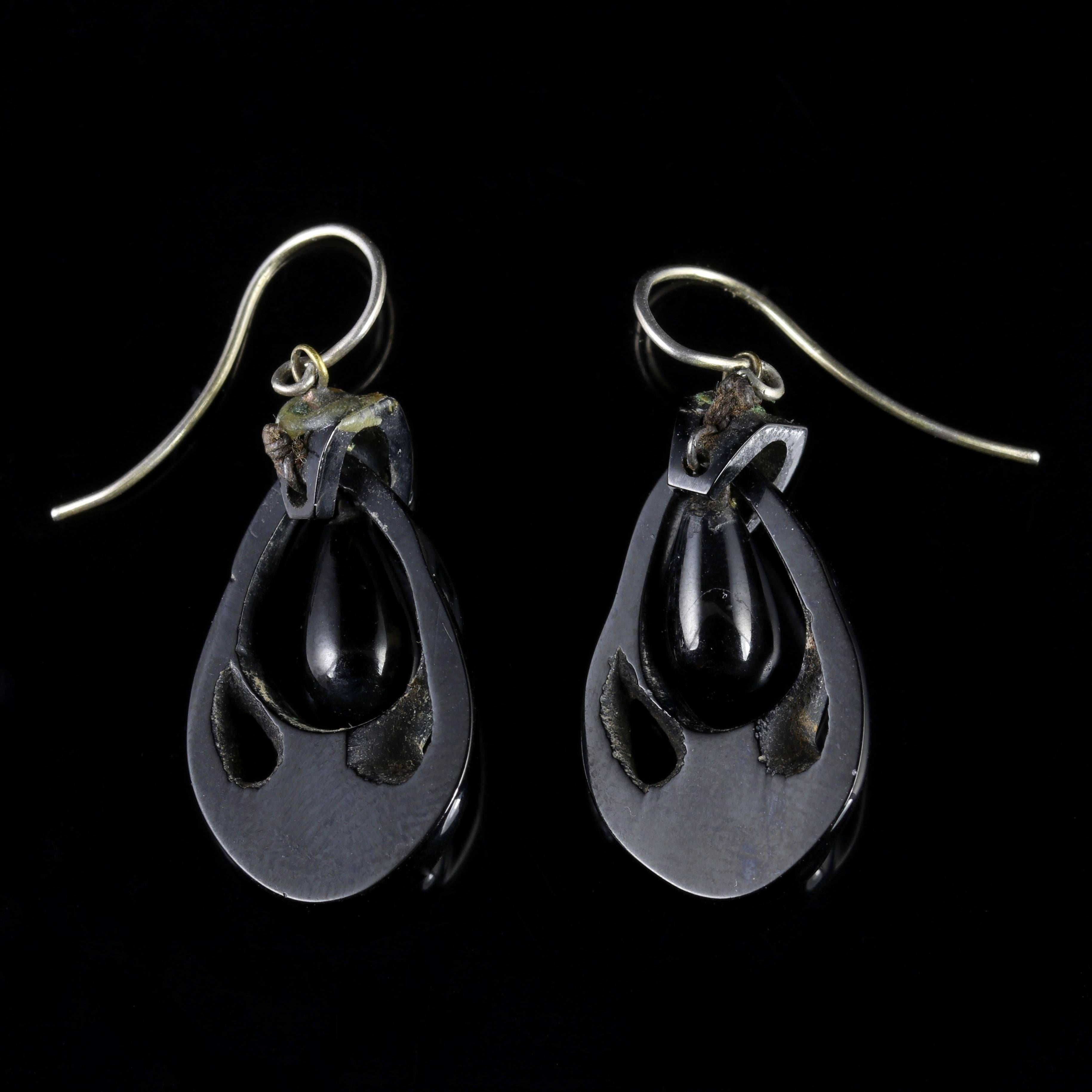 Antique Victorian Whitby Jet Earrings For At 1stdibs