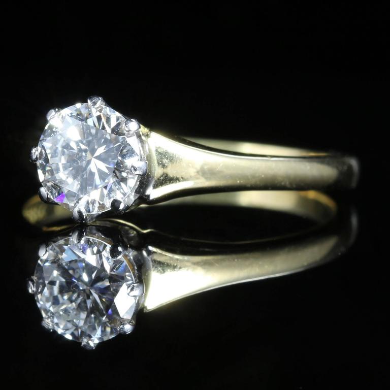 Antique Victorian 0.70 Carat Diamond Engagement Ring, circa 1900, 18