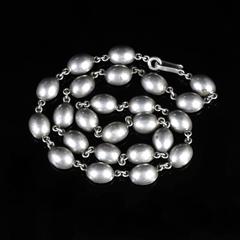 Antique Georgian Purple Paste Silver Necklace, circa 1800